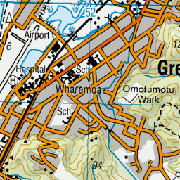 Greymouth West Coast NZ Topo Map