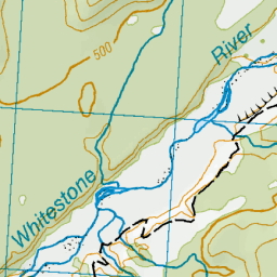 Whitestone River, Southland - NZ Topo Map