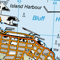 Bluff New Zealand Map Bluff, Southland - Nz Topo Map