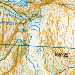 Gilkison Falls, Otago - NZ Topo Map