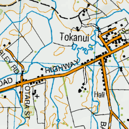Tokanui, Southland NZ Topo Map