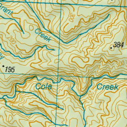 Cole Creek, West Coast - Nz Topo Map