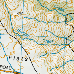 Burton Creek Otago NZ Topo Map