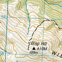 Wisp Hill, Otago - NZ Topo Map