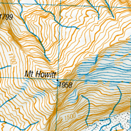 Map Howitt Mount Howitt, West Coast - NZ Topo Map
