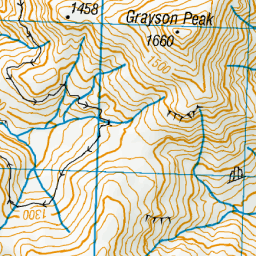 Grayson Peak, Canterbury - NZ Topo Map