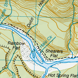 Hot Spring Flat, West Coast - NZ Topo Map