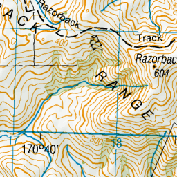 Otago Razorbacks Razorback, Otago - NZ Topo Map