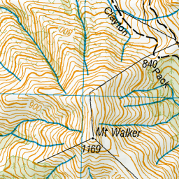 Mount Walker, Canterbury - NZ Topo Map