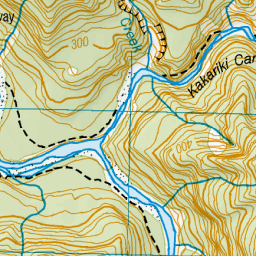 Kakariki Canyon, West Coast - NZ Topo Map