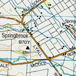 Springbrook, Canterbury - NZ Topo Map