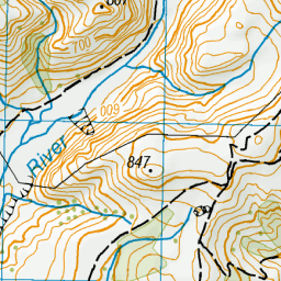 Stour River, Canterbury - NZ Topo Map