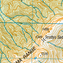 Scottys Saddle, West Coast - NZ Topo Map