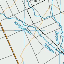 Kingsdown Vector Map Kingsdown Stream, Canterbury - NZ Topo Map