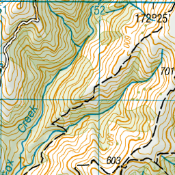 Fox Creek, Canterbury - NZ Topo Map