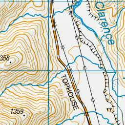 Clarence River Nz Map Clarence River, Canterbury - Nz Topo Map