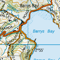 Barrys Bay Canterbury NZ Topo Map   14 16061 5972 