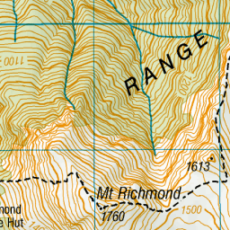 RICHMOND RANGE, Marlborough - NZ Topo Map