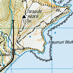 Haumuri Bluffs, Canterbury - NZ Topo Map