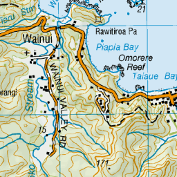 Wainui, Northland - NZ Topo Map