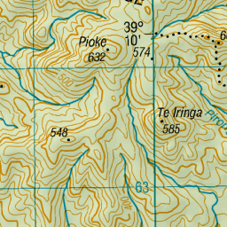 KAITAKE RANGE, Taranaki - NZ Topo Map