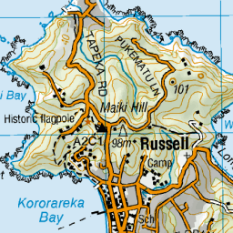 Russell, Northland - NZ Topo Map