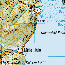 Huia, Auckland - NZ Topo Map