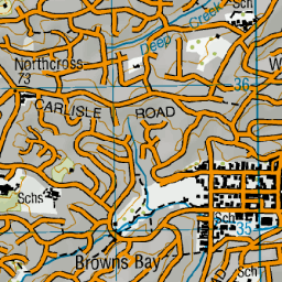 Browns Bay Auckland Map Browns Bay, Auckland - Nz Topo Map