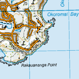 Whangaparaoa Peninsula, Auckland - NZ Topo Map