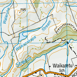 Waikaretu, Waikato NZ Topo Map