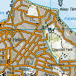 St Heliers Auckland Map Saint Heliers, Auckland - Nz Topo Map