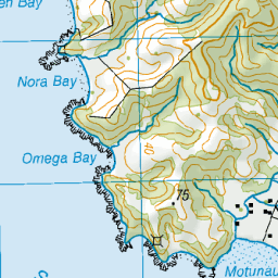 Omega Bay Auckland NZ Topo Map