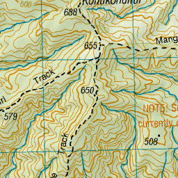 Mangatangi Ridge Track, Waikato - NZ Topo Map