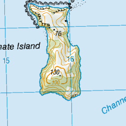 Waimate Island, Waikato - NZ Topo Map