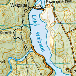 Lake Waipapa, Waikato NZ Topo Map