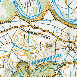 Matango World Map Mangamako Stream, Manawatu-Wanganui - NZ Topo Map