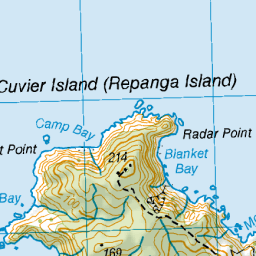 Cuvier Island (Repanga Island), Waikato - NZ Topo Map