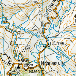Mapuru Map Ngapaeruru, Manawatu-Wanganui - NZ Topo Map