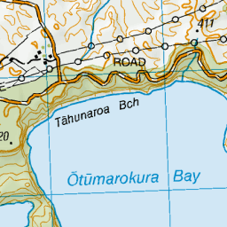 Tahunaroa Beach, Bay Of Plenty - Nz Topo Map