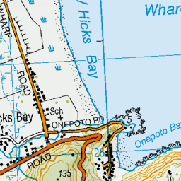 Hicks Bay, Gisborne - NZ Topo Map